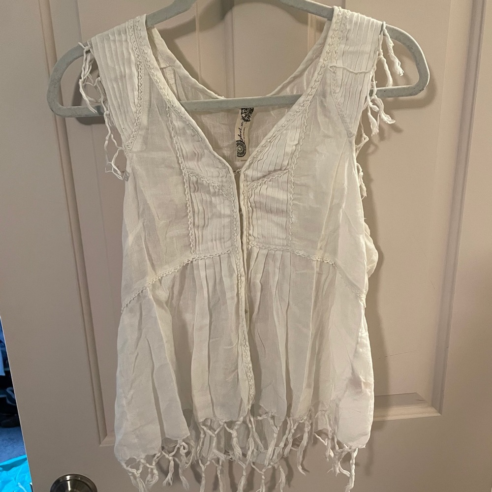 Free People Hook Closure Boho Top